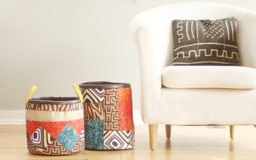 Batik Fabric Baskets